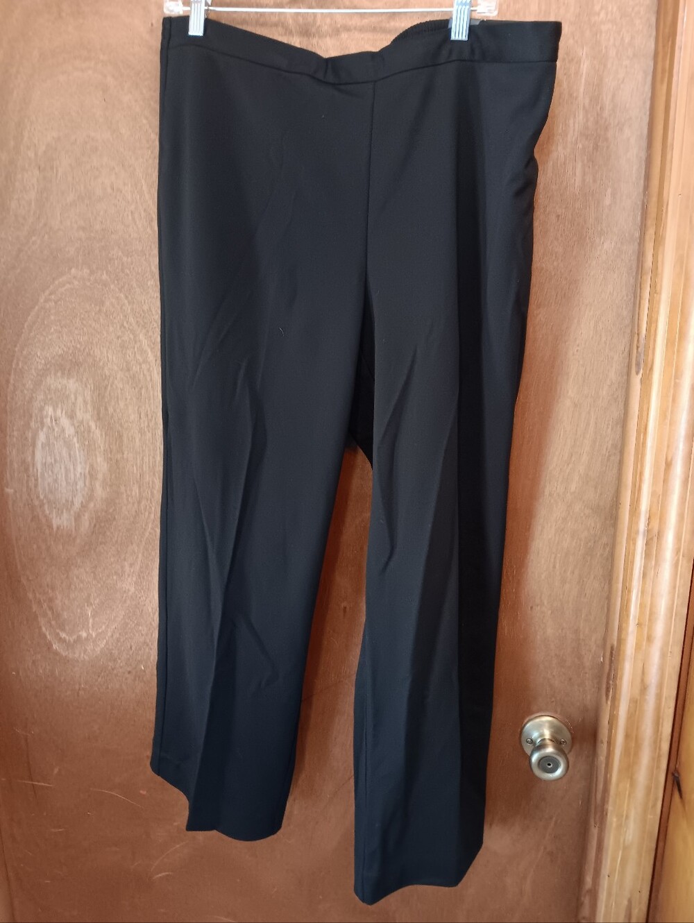 Alfred Dunner Black Straight-Leg Dress Pants